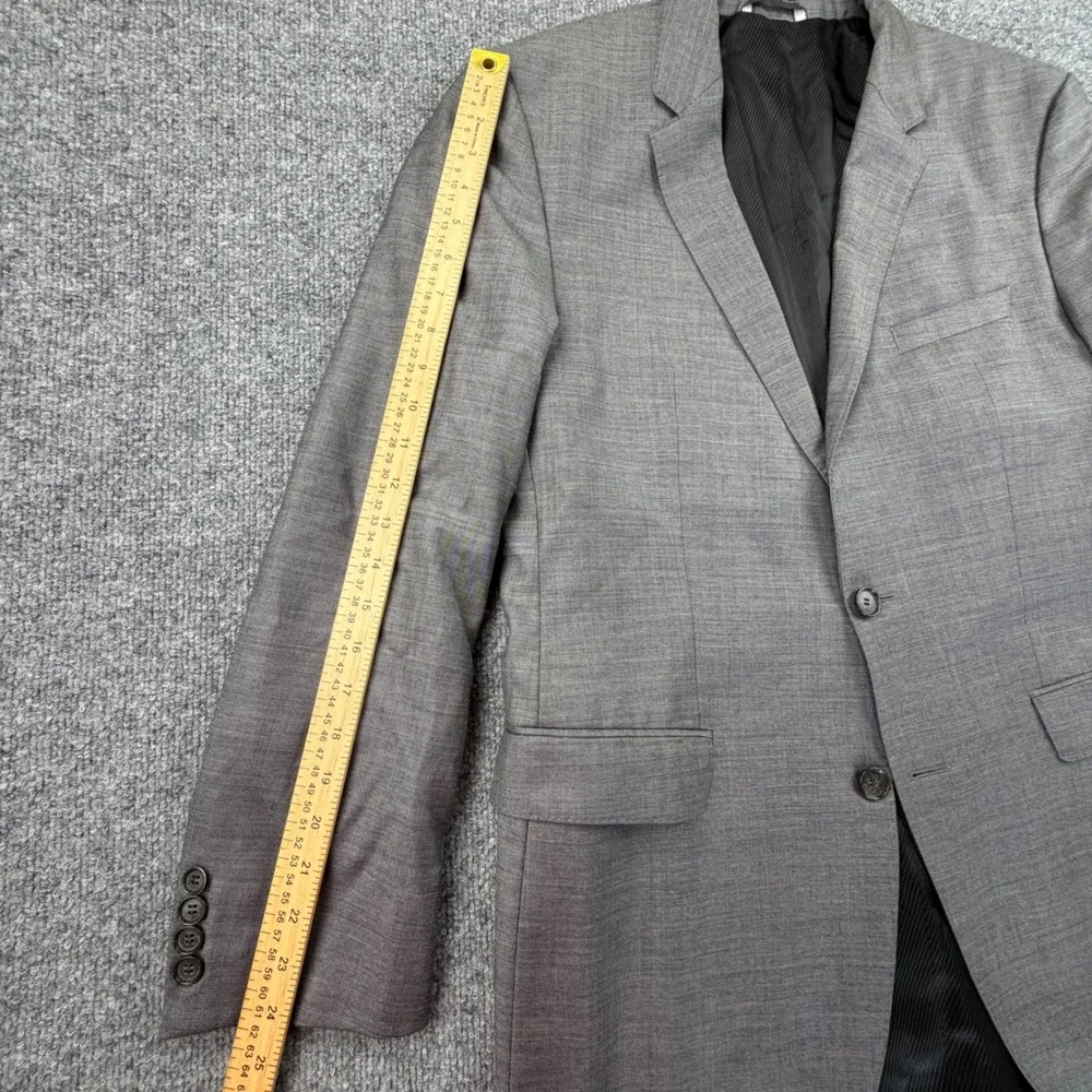Hugo Boss James4 Sharp6 Gray Wool Suit Jacket Blazer 42L Tailored Two Button